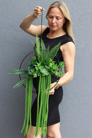 Black Longia, kompozycja sukulenty w Twojej wiszącej donicy, śr.33cm