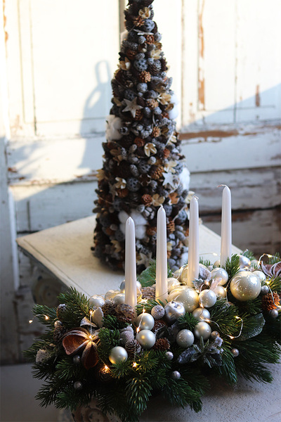 adwentowy stroik Moderno, wym.33x54cm  