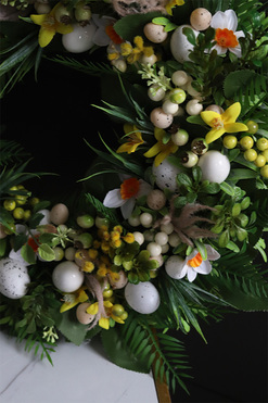 LaSpring, wielkanocny wianek z jajkami, śr.49cm