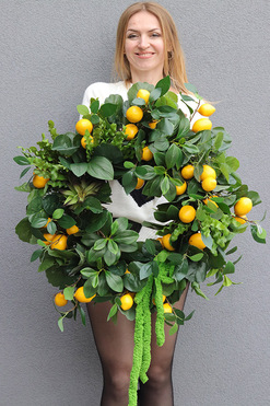 Lemonade, wianek na drzwi z cytrynami, śr.63cm 