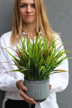 Zielona Trawa, kompozycja ze sztucznych traw (owies), wys.39cm