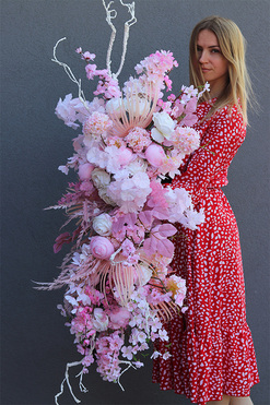 Primavera Deluxe, kwiatowa girlanda dekoracyjna, dł.115cm  