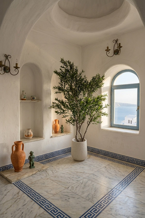 Drzewko Oliwne Hevra, sztuczna roślina w donicy