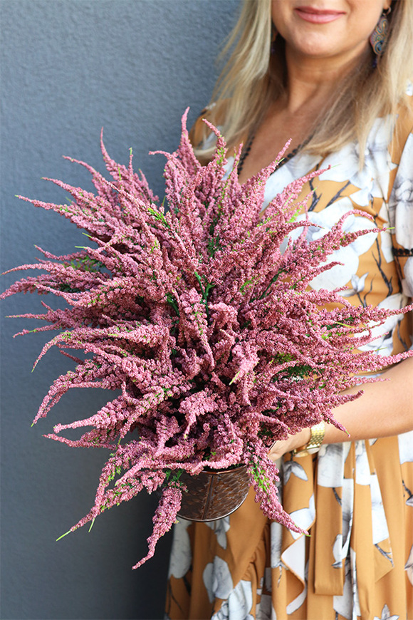 Wrzosowisko Fiolet, kompozycja kwiatowa w donicy