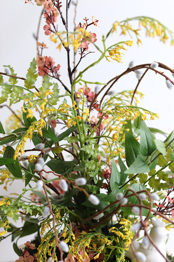 Gerrte, stroik wielkanocny w złotej donicy, wym.60x50x45cm