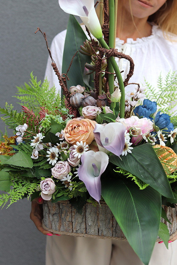 Kerreya, nowoczesna kompozycja nagrobna w skrzynce, wym.93x70cm