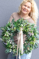 Boho Gretra Trendy, zielony wianek z ruskusem