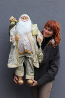 OD RĘKI bożonarodzeniowa figurka miękki stojący Mikołaj G, wys.92cm