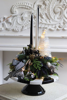 Lollypop Chrismas Black, adwentowy stroik LED na paterze