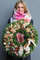 Pieczemy Pieniki, duży bożonarodzeniowy wianek, śr.45cm