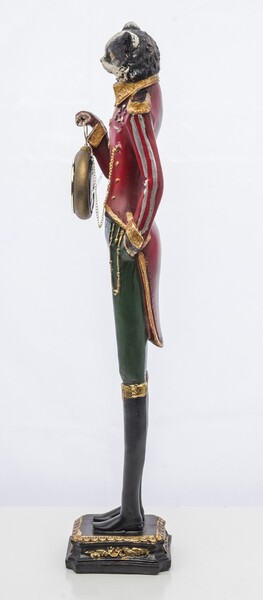 Kot Lord, figurka z zegarkiem, wym.43x8x8cm 