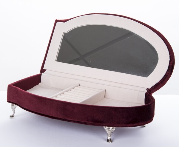 szkatułka / puzderko Florencja Wave Red, wym.17x26.5x12.5cm