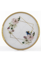 Kwiatova, okrągła taca z wygodnymi uchwytami, wym.5.5x38x38cm