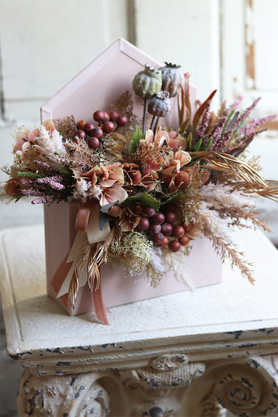 bardzo urocza koperta / flowerbox z życzeniami, Nedia, wym.30x38cm  