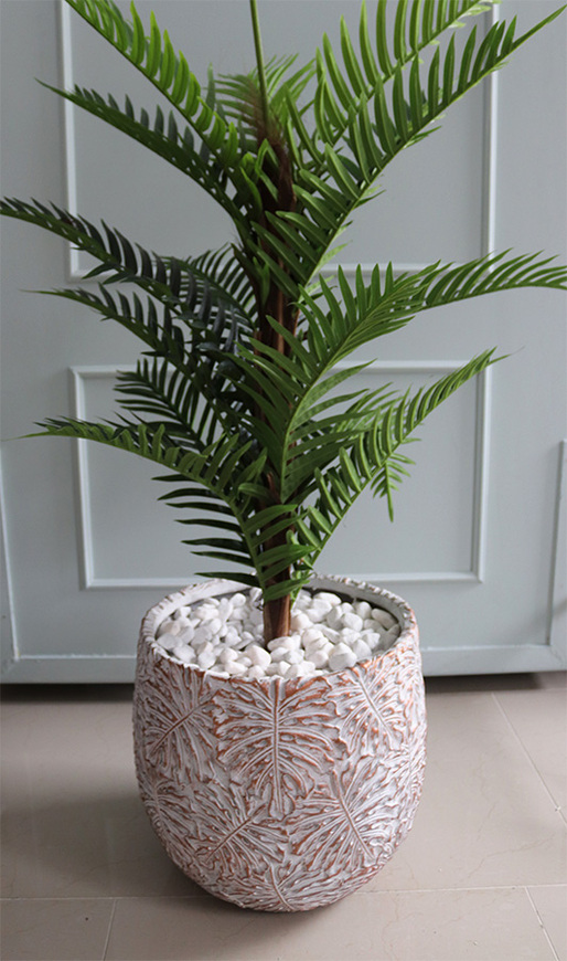 Monsterro Palma, sztuczna roślina w donicy clayfibre, wys.128cm