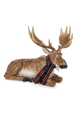 OD RĘKI Moose Łoś, świąteczna figurka łosia, wym.45x63x37cm