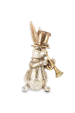 Alicja w Krainie Czarów, figurka królik muzykant C, wys.17cm