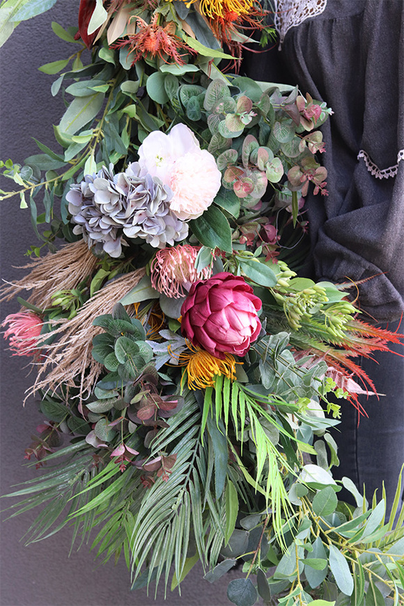 Jasmina, stylowa girlanda ze sztucznych kwiatów, dł.3m