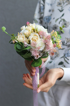 Sweet Roses, bukiet do ręki, dł.15cm