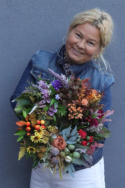 Kolorowe Niebo, tęczowy wianek jesienny, śr.33cm 