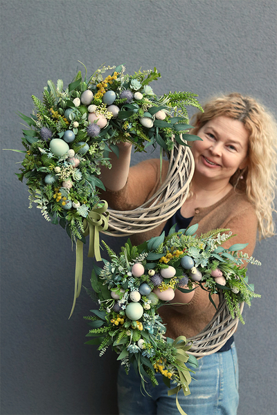 asymetryczny wielkanocny wianek, Zielono Mi Big