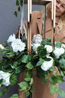 Angelo Garden White & Copper, dekoracja nagrobna w lampionie