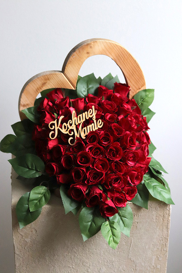 Serce Dla Mamy, dekoracja nagrobna z dedykacją