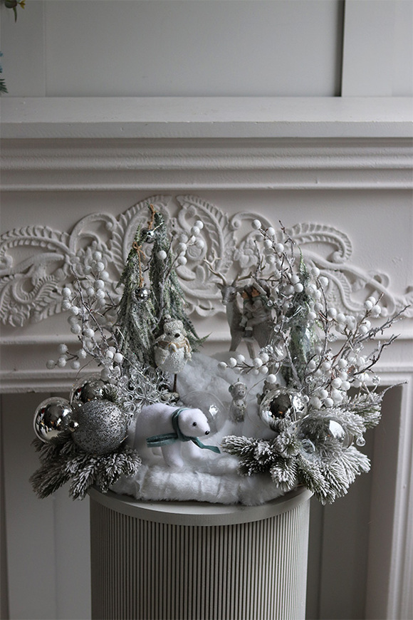 White Snowland, świąteczny stroik zimowy	
