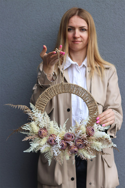 Colette Boho, asymetryczny wianek dekoracyjny, rozp.49cm