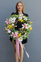 Summer Dream, wianek na drzwi z polnymi kwiatami