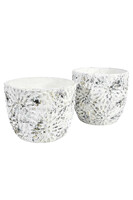 Albero White, osłonka z papier mache kwiaty A, 1 szt., wym.33.5x33.5x30.5cm