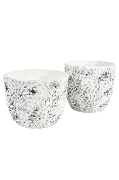 Albero White, osłonka z papier mache kwiaty B, 1 szt., wym.35.5x35.5x27.5cm