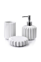 Fiesta White szklany zestaw łazienkowy