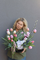 Tulippo Pink, komplet dekoracji nagrobnych