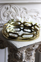 Lux Villa Gold Glamour, okrągła lustrzana taca