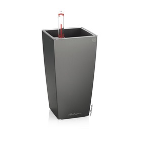 Cubi Mini, elegancka donica z nawadnianiem, antracyt, wys.18.5cm