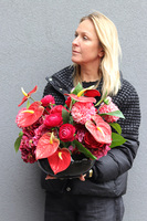 Flamos, kompozycja nagrobna w naczyniu