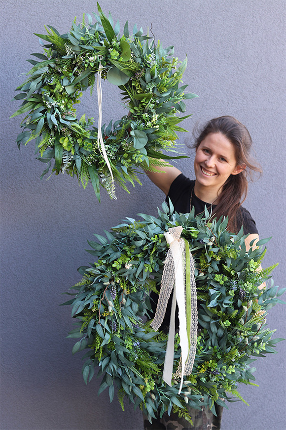 Boho Gretra Spring 2, zielony wianek z eukaliptusem