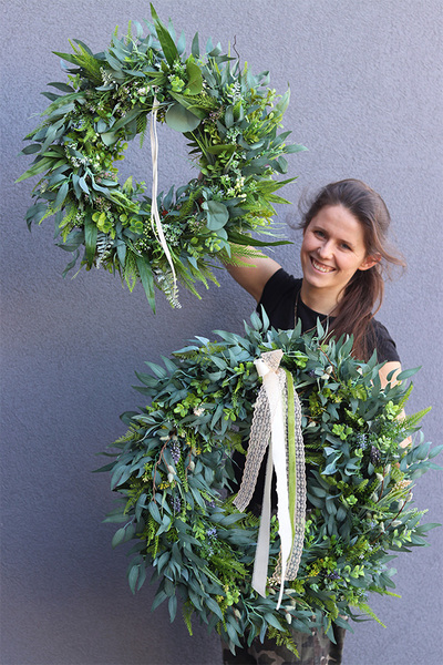 Boho Gretra Spring 2, zielony wianek z eukaliptusem