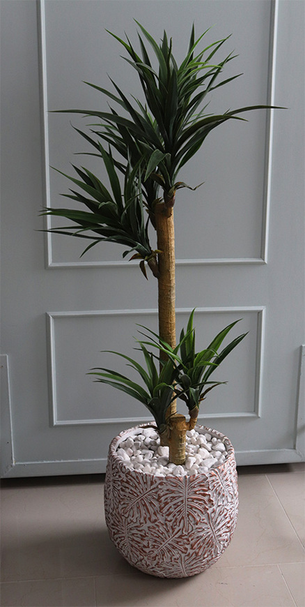 Monsterro Jukka, sztuczna roślina w donicy clayfibre, wys.163cm
