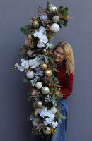 Golden Christmas De Lux, świąteczna girlanda na kominek