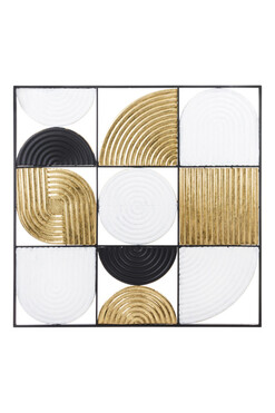 Art Deco, metalowy decor ścienny, wym.91x91cm 