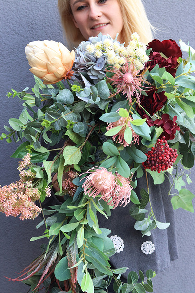 Jasmina, stylowa girlanda ze sztucznych kwiatów, dł.3m