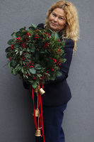 Pod Ostrokrzewem Bells, świąteczny wianek dekoracyjny