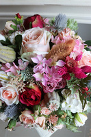 Elegancya Small, bogaty flowerbox w welurowym pudełku