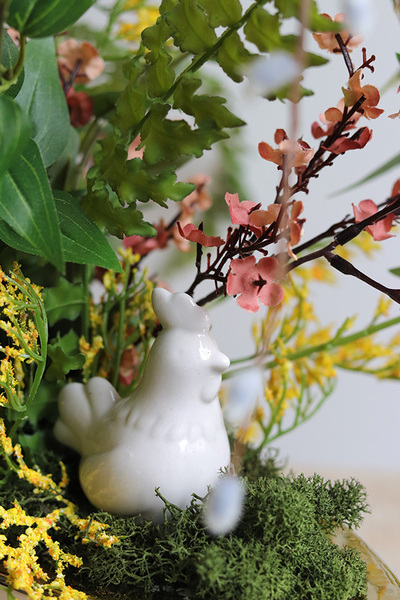 Gerrte, stroik wielkanocny w złotej donicy, wym.60x50x45cm