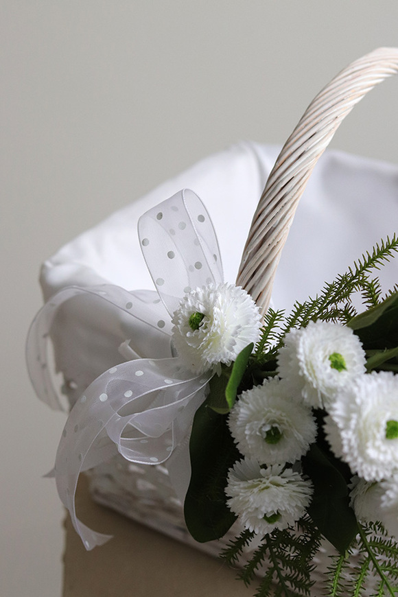 Biała Altana, dekorowany koszyczek wielkanocny, wys.25cm