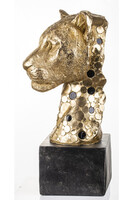 Gepard, złota figurka dekoracyjna popiersie