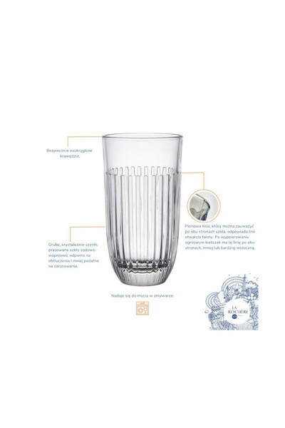 Ouessant La Rochere, wysokie szklanki