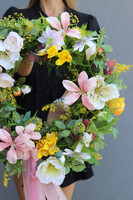 Summer Dream, wianek na drzwi z polnymi kwiatami